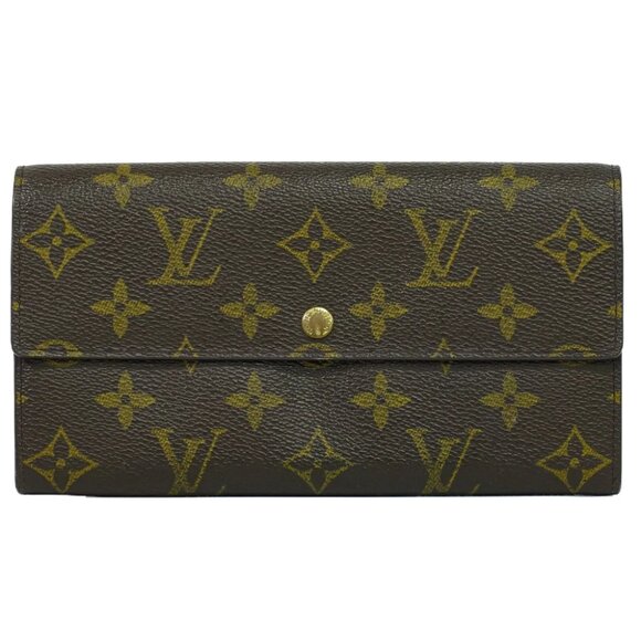 Louis Vuitton Pochette Porte Monnaie Credit M61725 Monogram Canvas Long Wallet